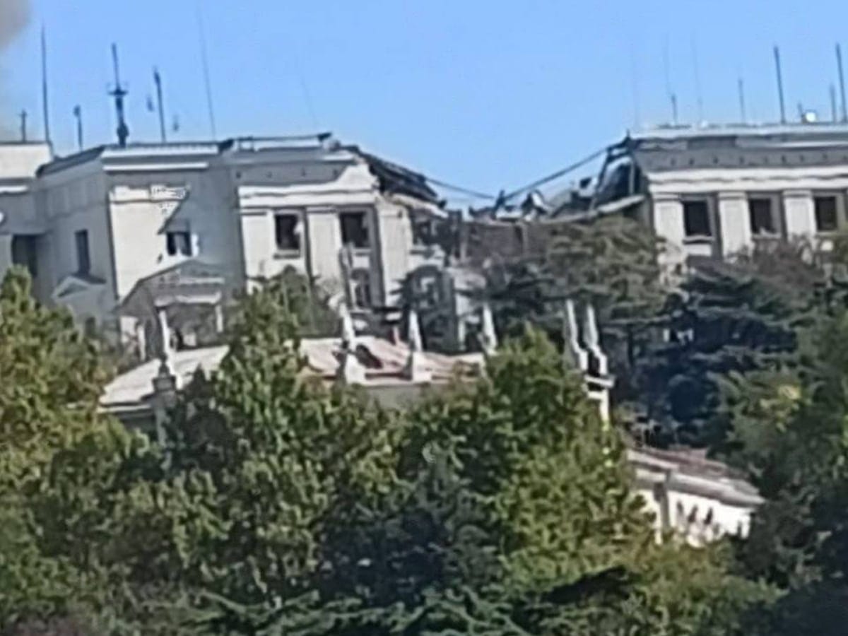 Ракетная атака украинской армии на штаб черноморского флота России в Крыму: разрушено здание штаба Черноморского флота