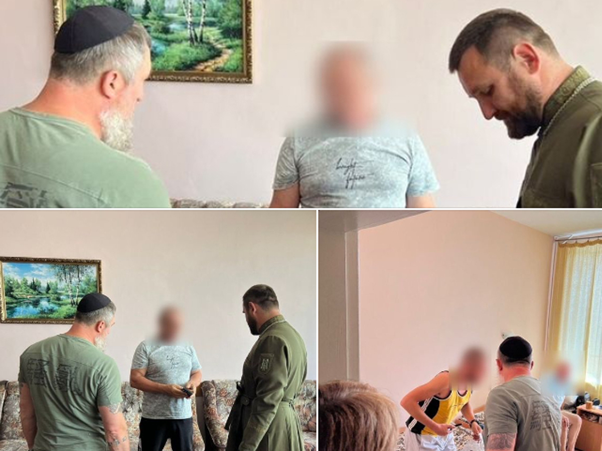 Еврейский капеллан и капеллан Нацгвардии Украины посетили освобожденных из плена украинских воинов и провели совместные молитвы