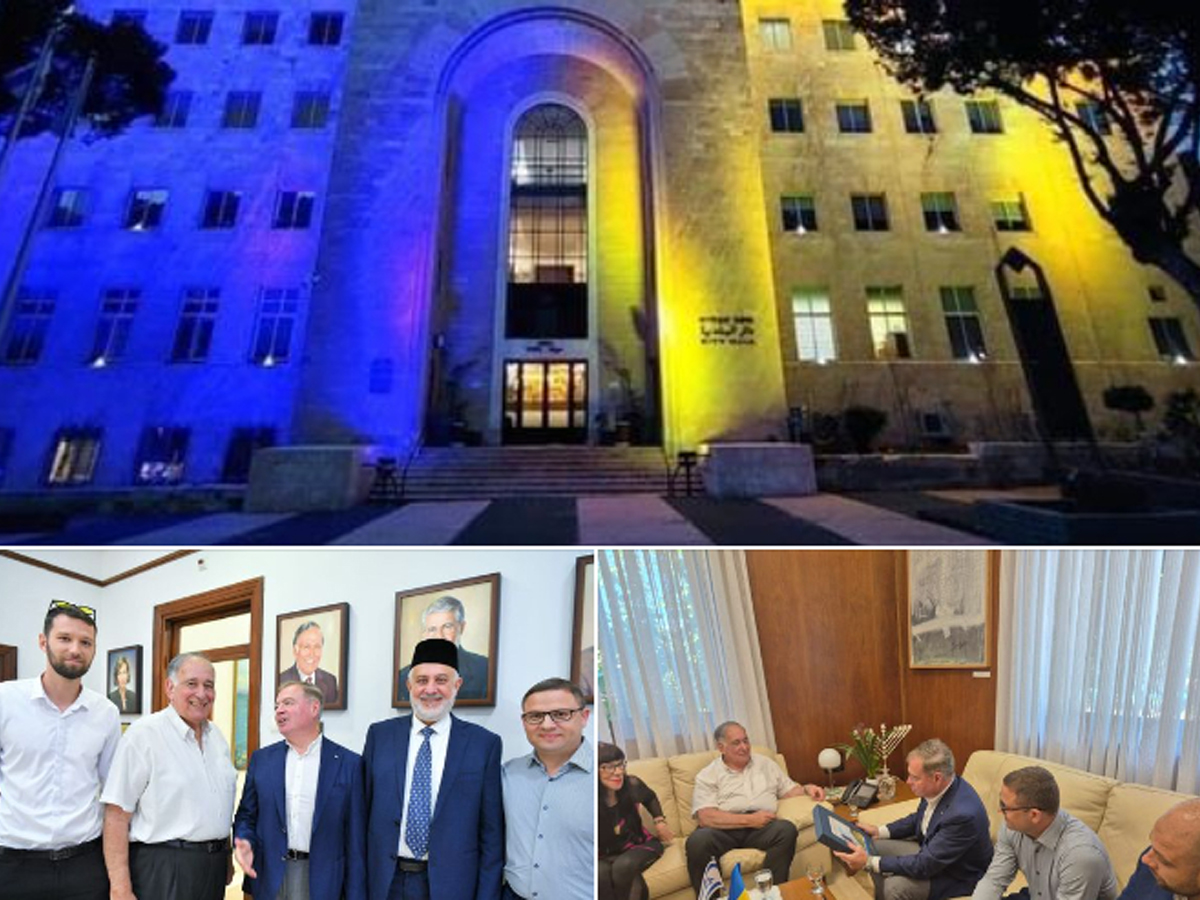 Посол Украины в Израиле встретился с мэром Хайфы и выразил благодарность за подсветку здания мерии в цвета украинского флага ко Дню Независимости Украины