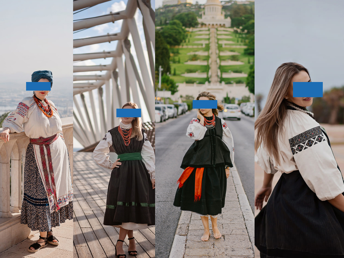 Израильский фотограф создает проект, посвященный украинкам в Израиле. Модели позируют в традиционных украинских костюмах на фоне израильских городов, объединяя культуру и историю двух народов