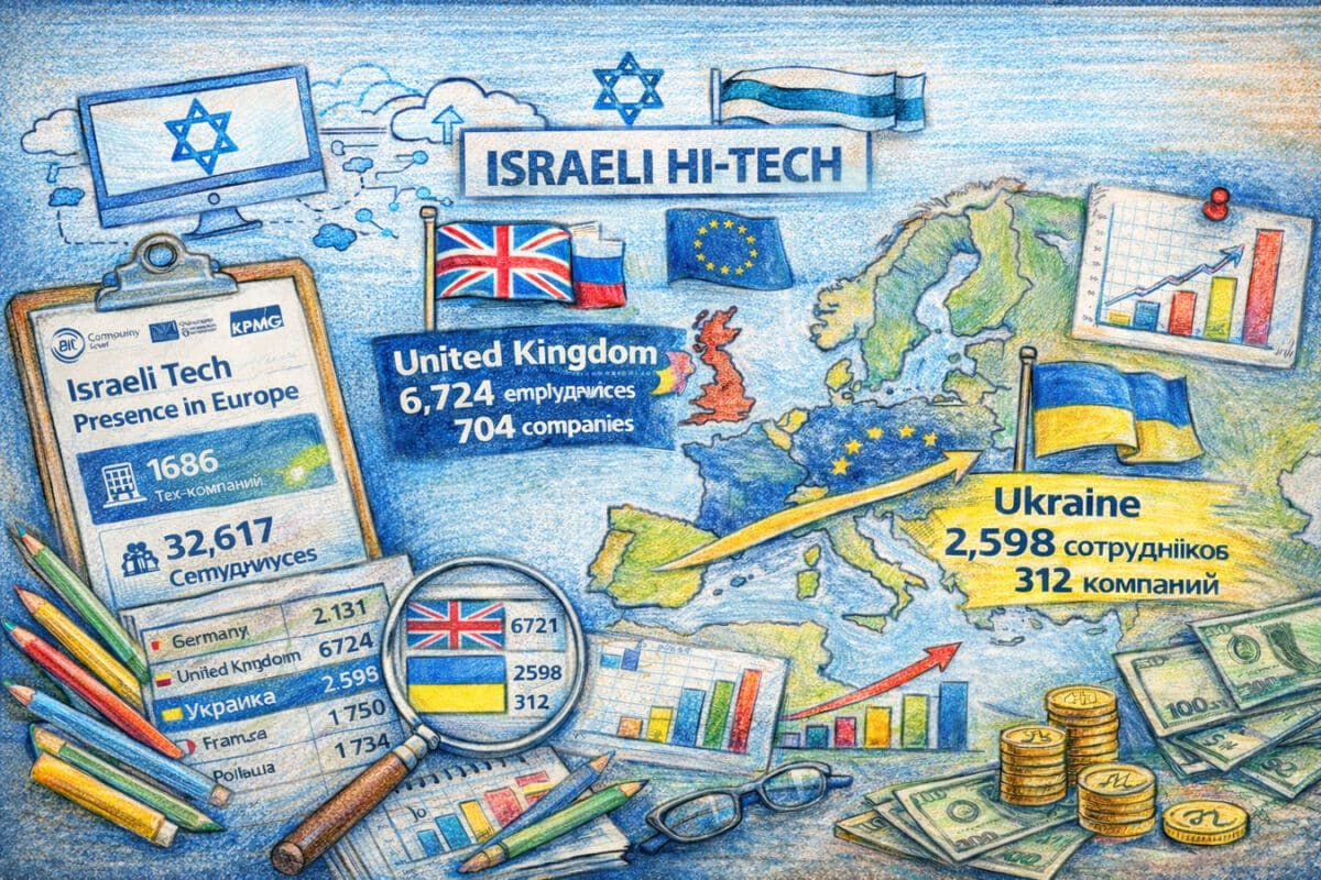 Украина - №2 в Европе по сотрудникам израильского хайтека: что показывает отчет KPMG, Planven и EIT Hub Israel