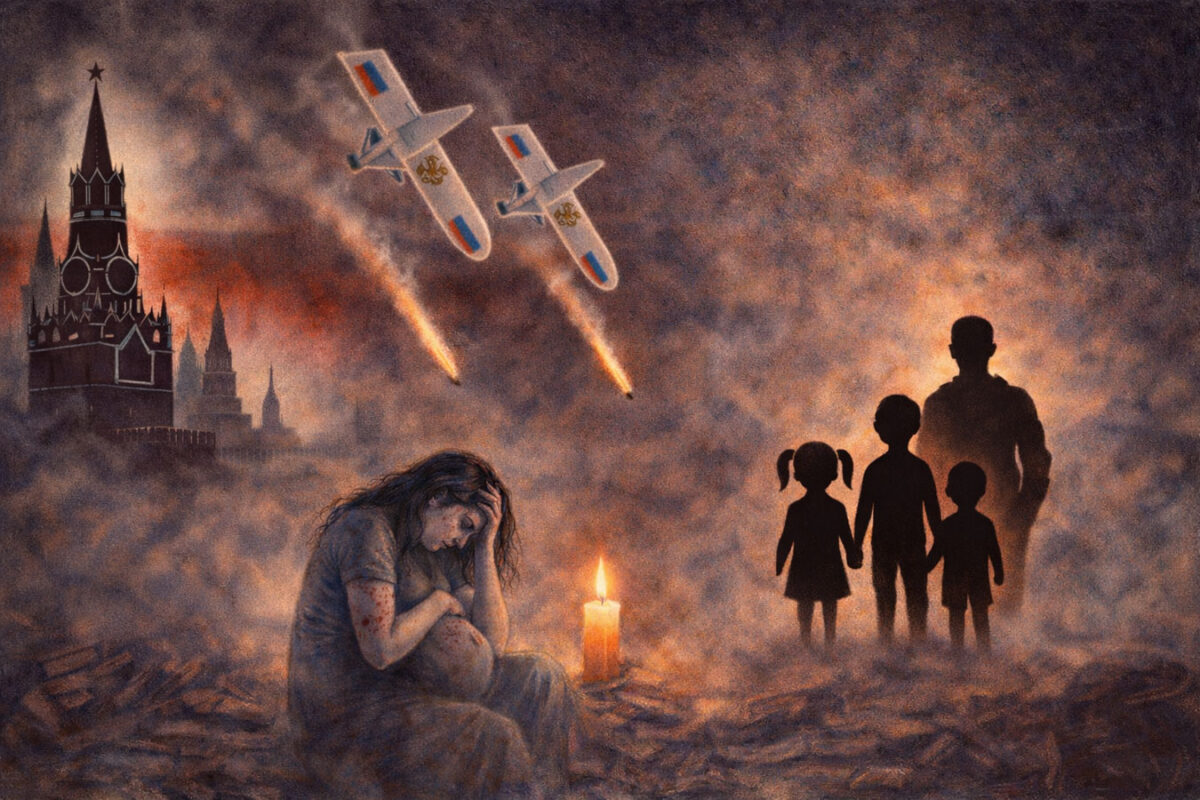 Росія вбила дроном 2-х річних братів, дворічну сестру та їхнього батька в Богодухові, Україна. Вагітна мати поранена