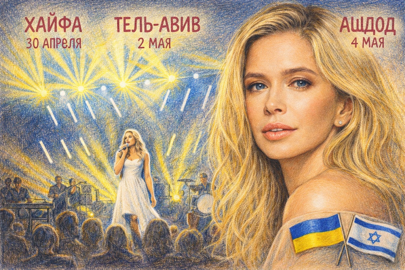 Вера Брежнева в Израиле: тур «Любовь спасёт мир» - Хайфа, Тель-Авив, Ашдод - 30 апреля, 2 и 4 мая 2026