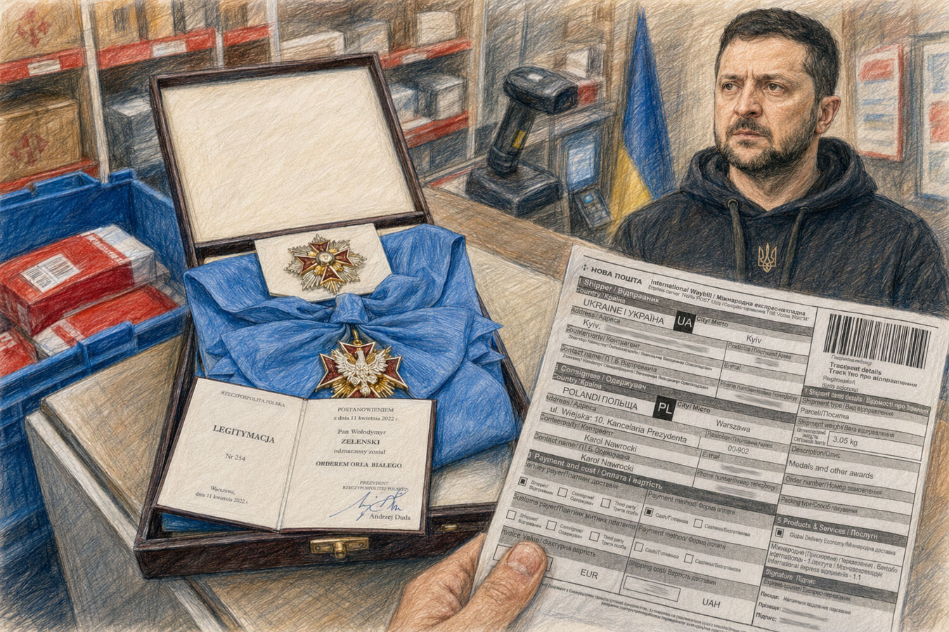 Зеленский отправил "Новой Почтой" обратно польскому президенту Орден Белого Орла: почему спор о прошлом стал вопросом войны