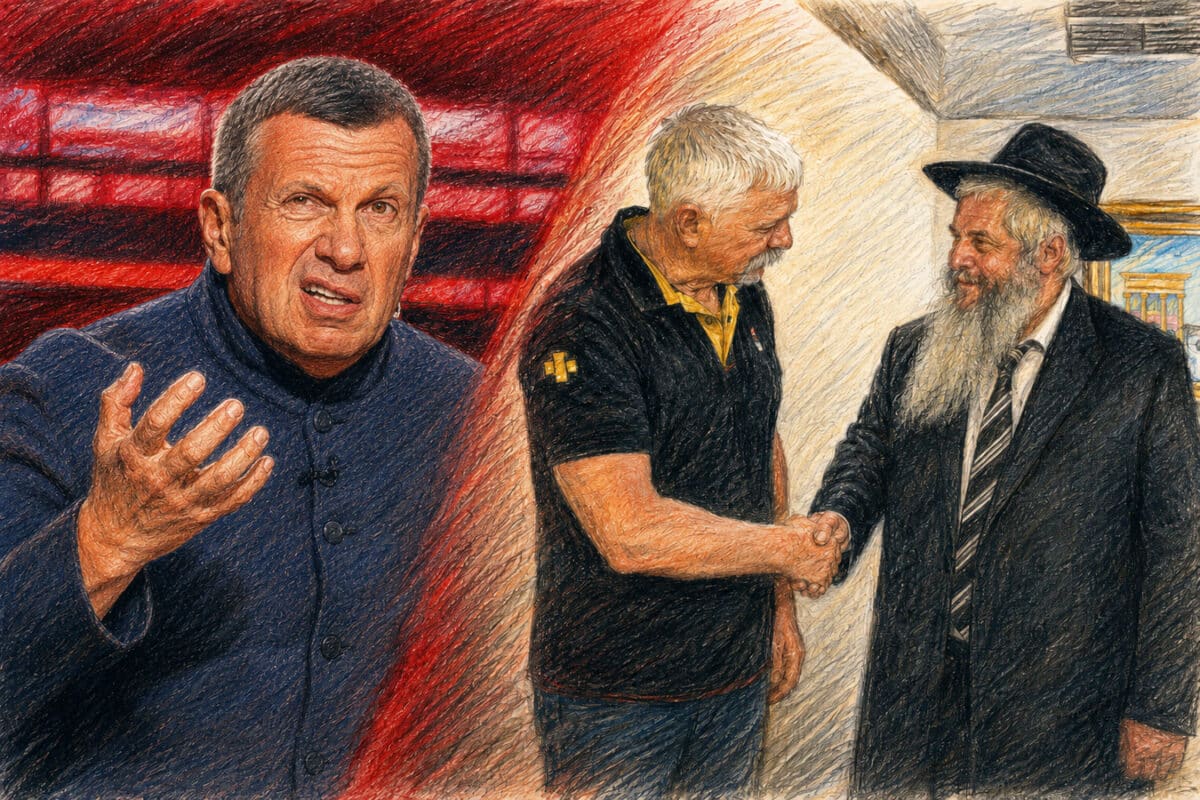 How Russian 'court' propagandist Solovyov tried to insult Ukrainian Rabbi Asman but showed his own moral bottom